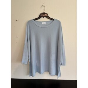 MERSEA Catalina Crewneck Sweater Sky Blue O/S Coastal Minimalist Quiet Luxury